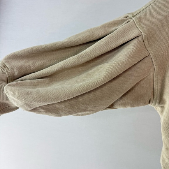 SOMETHING NAVY Beige Balloon Sleeve Sweatshirt and Lounge Pants Set - Picture 6 of 16